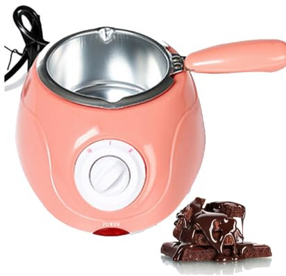 Chocolate Melting Pot Kit Heating Machine Electric Chocolate Tools Candy Chocolate Maker Electric Chocolatiere Melting Pot Candy Chocolate Maker Baking Handmade DIY Gourmet Tools (Color : Pink, Size