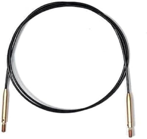 KnitPro - KnitPro The Mindful Collection Stainless Steel Black/Gold Swivel 360° Interchangeable Cable for 60cm Needle - 1 Piece