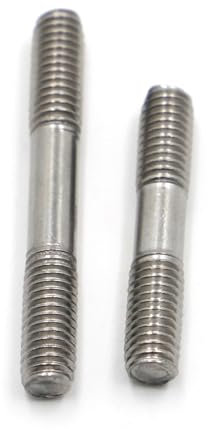 2/5 stücke M3 M4 M5 M6 M8 Metrische 304 Edelstahl Stehbolzen Schraube Stange Zahn Stick Doppel Kopf Stud Srod Bolzen GB901 (Color : 90mm, Size : M6 2pcs)