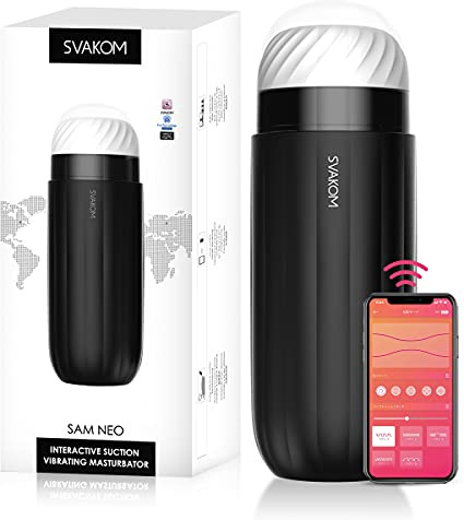 SVAKOM SAM NEO Elektrischer Masturbator Cup mit App Steuerung, 5 Vibration 5 Saugmodi Sex Spielzeug für die Männer Sex Toys Masturbieren für Männer Penis Taschenmuschi Masturbatoren mit 3D Vagina