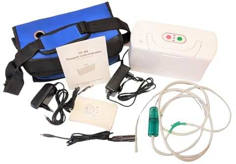 Sauerstoffgerät für Zuhause, Unterwegs, PKW leicht (2KG),tragbares Inhalationsgerät, Sauerstoffkonzentrator, handlicher Inhalator für Sauerstoff