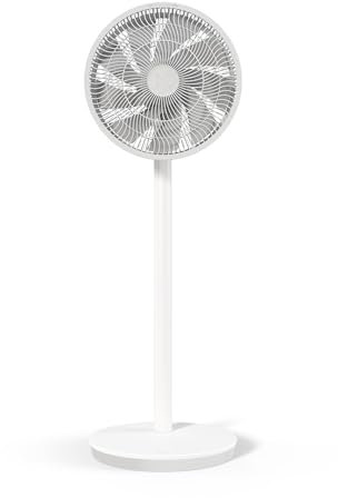 Duux Whisper Essence Standing Fan, 7 Cooling Speeds, Ultra Quiet Fan, Oscilatiing, Adjustable Tilt, Night Mode, Timer, Modern & Sleek Design, Matte White