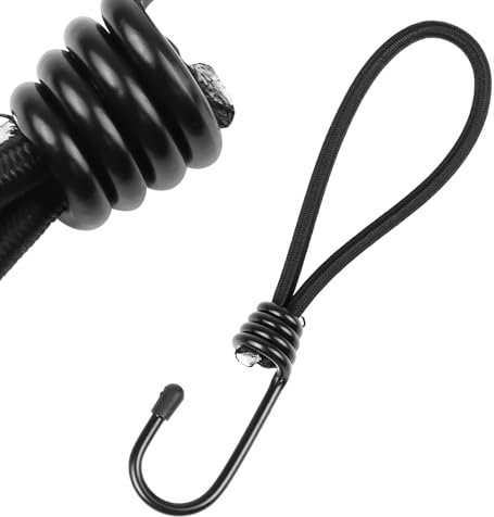 DRERIO 10 Pezzi Corde Elastici con Ganchos - Ganci elastici universali - Elastici Portapacchi Pesanti Perfette per il Campeggio, Bagagli - Cinghie Elastiche per Teloni (15cm)
