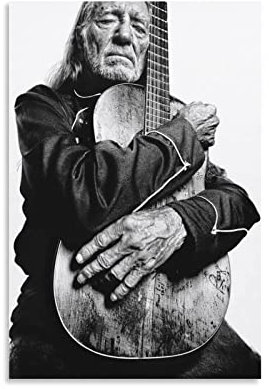 JINLIMAO Foto Auf Leinwand 30 * 50CM Senza Cornice Poster di Willie Nelson