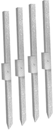 LeeQinersw 4x Fence Post Repair Stakes Metal Heavy Duty