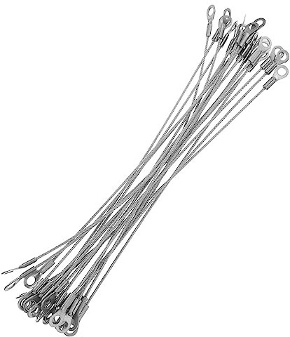 COSMEVIVI 20stücke Aufhängedraht Für Schwere Gegenstände Bilderrahmen Spiegel Leuchten Kabelhaken Flexibel Und Reißfest Für Innen Und Außenbereich