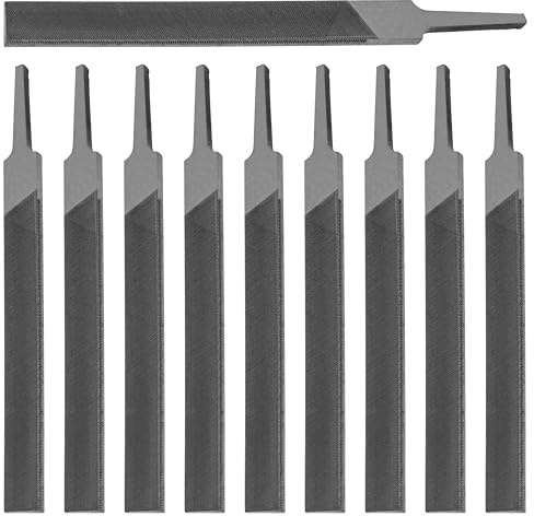 15,2 cm Kettensägen-Feilenketten-Set, Metall, Stahl, Rakern, Tiefenmesser für Ketten jeder Größe, 10 Stück, professionelle Hartstahl-Doppelschnittzähne ohne Griff, gehärtet, ideal zum Formen von Holz