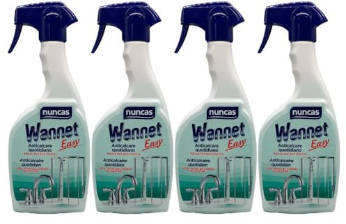 Anticalcare Quotidiano, Ideale per Box Doccia, Elimina Calcare e Residui di Sapone, 500ml (4 Unità)