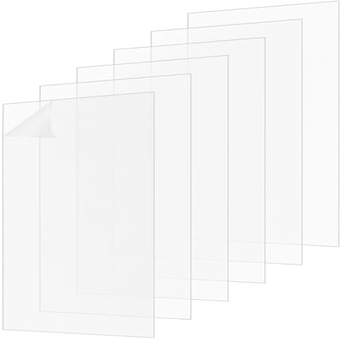 CHUIFAI 6 Stück 2 mm Acrylglas Platten 420x290mm, Acrylplatte Transparente Kunststoffplatte Klar für Basteln, Bilderrahmen, DIY-Projekte, Malerei, Präsentation