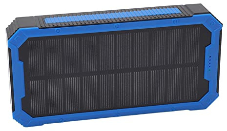Sxhlseller Banque D'énergie Solaire 36 800 MAh avec 34 LED, 4 Sorties USB et Entrée de Type C, Chargement sans Fil, Batterie Externe Portable pour Le Camping, la Randonnée et Les Voyages