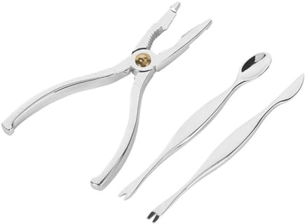 HOODANCOS 3 Piezas Herramientas para Comer Marisco Pinzas de Cangrejo y Abridor de Langosta Inoxidable Antideslizante Utensilios para Cocina y Buey Mar