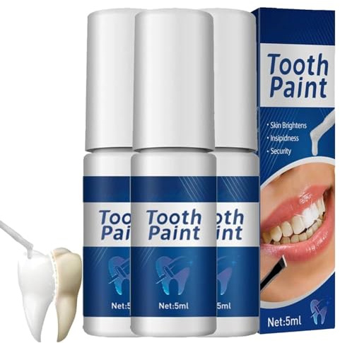 Zahnlack weiß,White Enamel Paint,Tooth Polish,Teeth Whitening Paint,Instant Whitening Dental Lacquer,Instant Teeth for Polish Fleckenentfernung,Paint Enamel,Sofortige Zahnaufhellungsfarbe (3)