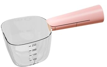 SUIOPPYUW Cuillère doseuse pour croquettes pour Chiens et Chats, gobelet doseur pour l'alimentation des Animaux de Compagnie (Chiens et Chats), Rose, 18.5 x 6.5 x 6. cm