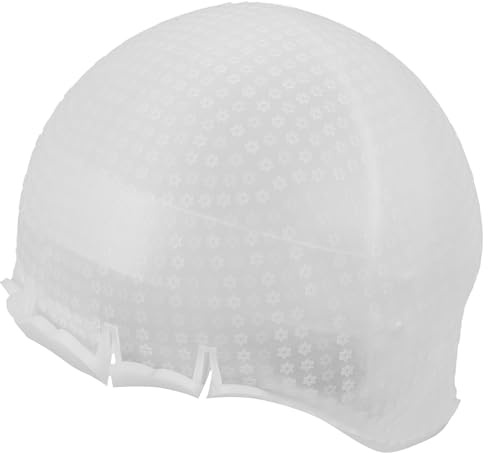 STOBAZA Cuffia in Silicone per Mèches con Fori a Stella, Cappello Riutilizzabile per Tintura Chioma da Salone e Trattamenti, Berretto per Evidenziare e Proteggere Cuoio Capelluto