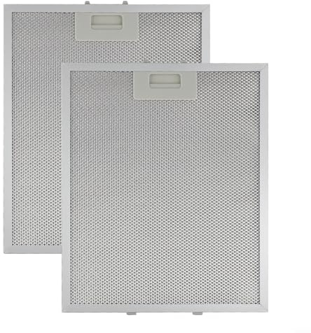 KiraKira 2 Pack Aluminium Mesh Cooker Hood Filters 280x350x9mm Grease Extraction Replacements with 5-Layer Filtration for Kitchen Range Hoods
