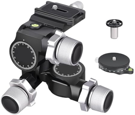 camear accessorise, GR5 CNC Aluminum Alloy High Precision 3Way Geared Tripod Head Load Capacity 6kg With Arca Type QR Plate,for parts(GR5 Kit)