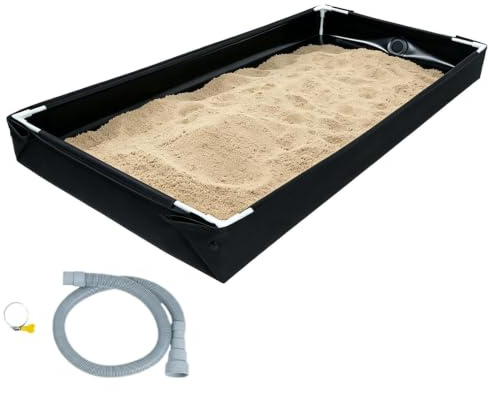 Tragbarer Sandkasten Wasserspiel-Fischbecken mit abnehmbarem Ablaufrohr