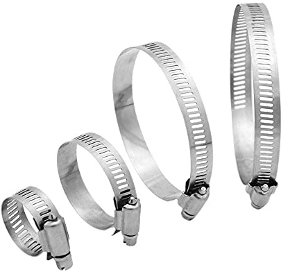 YOFASEN 12 Stücke Schlauchschellen - Einstellbare Schlauchschellen 6-165mm Bereich Edelstahl Schneckenantrieb Rohrschellen Wasser Gas Silikonschlauch Automotive-Anwendungen, 9-16mm