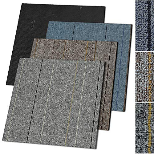 casa pura Dalle Moquette Intérieur - Moquette Épaisse | Carreaux Autoportants 50x50cm | Moquette Bureau, Commerce, Maison | Bleu - 12 Pièces, 3m²