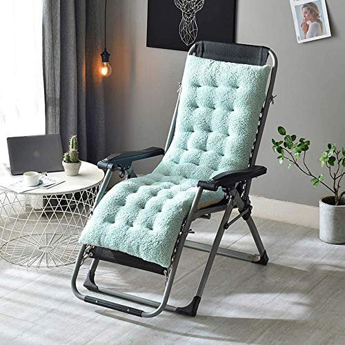 Ruby Lil High Back Schaukelstuhlkissen,Auflage für Garten-Liege, Sonnenliege Kissen, Klappbank Patio-Garten-Anti-Rutsch-Pad, Cotton Soft Comfort Cushion,Grün,130x50cm(51x20inch)