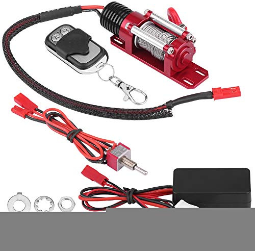 Treuil en métal sur chenilles, avec télécommande appropriée, avoir deux types de ports de treuil électrique pour Traxxas/HSP/Redcat/Tamiya/Axial/SCX10/D90/HPI 1/10 RC Crawler Car