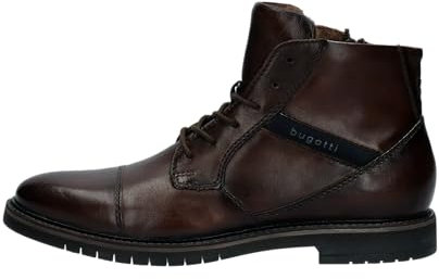 bugatti Herren Schnürstiefel, Männer Stiefel,uebergangsschuhe,schnürboots,halbstiefel,schnürung,Boots,Winterschuhe,mittelbraun (6400),44 EU / 9 UK