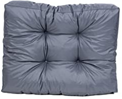 TexDeko® Garden halbes Palettenkissen 60x80x18cm Grau | In- & Outdoor, wasserabweisend, UV-beständig, zusätzlicher Vliesmantel, formstabile Palettenpolster, gesteppt, Gartenmöbel