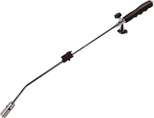 Gas Powered Weed Burner with Auto Ignition Weed Burner Gas Weed Killer with Adjustable Flame Butane Gas Canister Compatible Weed Wand Eco-Friendly Flame Thrower (Burner Only)