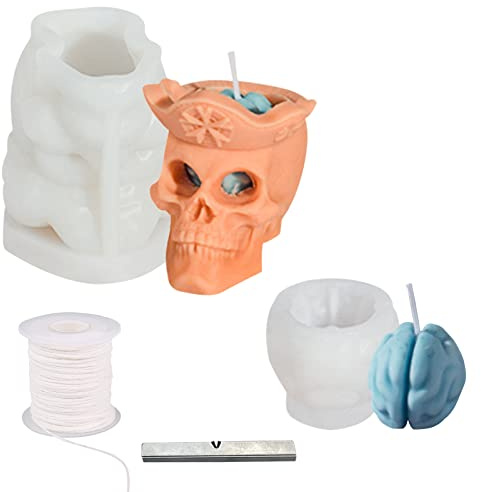 Silikonform 3D Kerzenformen Bubble Silikonform Zum Gießen Die Kerze Als Bastel Ornamente Partybeleuchtung Und Heimdekorationen - Mit Kerzendocht Und Dochthalter