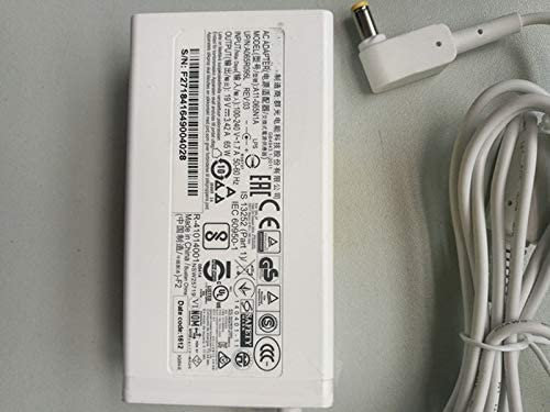White Color 65W 19V 3.42A 5.5 * 1.7mm A11-065N1A AC DC Charger Compatible for Acer Extensa 2300 2600 2900 3000 A065R078L Netbook