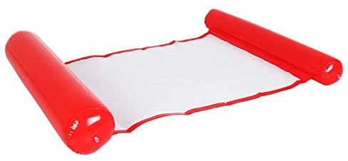 GDYS Aufblasbarer Pool Schwimmende Wasserhängematte Aufblasbare Mehrzweck-hängematte Wasserhängematte Lounge Für Erwachsene Pool Oder Strand Mit Inflator (Rot)