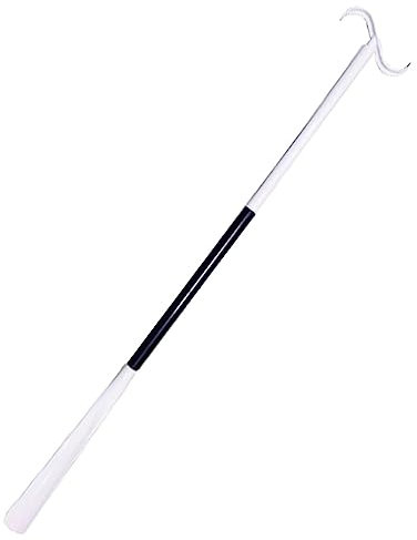 MagiDeal Anziehhilfe, Sockenentferner, extra lang, 87,9 cm, Helfer für Schuhe, Socken, Anziehhilfe, Schuhlöffel für Schuhe, Hosen, Socken, Rückenprobleme, Weiß und Schwarz