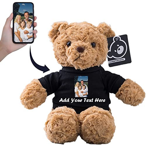 Personalisierter Geschenke Teddybär mit Text+Foto ValentinsGeschenke für sie Geschenke für Männer Weihnachten Geburtstagsgeschenk für Männer Es Mir Leid Geschenke für sie (26cm)