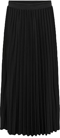 ONLY Onlmelisa Plisse Skirt Jrs Gonna a Pieghe da Donna, Nero, XL