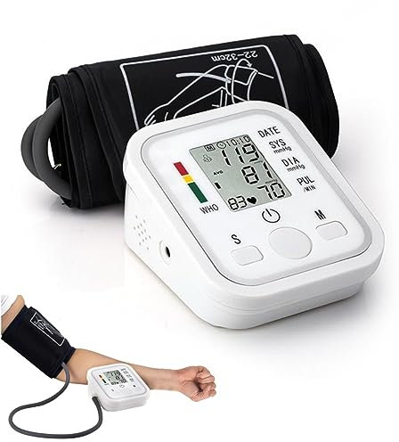 ReTaaj Blood Pressure Monitor Automatic Digital LCD Display Upper Arm BP Cuff Machine for Home and Professional Use