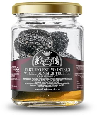 Valnerina Tartufi Truffe Noire Été Entière Pot 50 Gr | Naturelle, Artisanale Et Italienne Conservée Dans Votre Propre Jus
