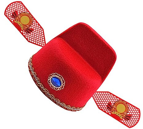 ifundom Retro-chinesischer Hut Für Kostümpartys Stilvolles Festzelt-accessoire Aus Filz Für Karneval Cosplay Und Tanzaufführungen Komfortabel Und Hautfreundlich Für Erwachsene