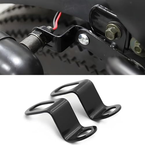 2Pcs Motorcycle Turn Signal Light Brackets, Motorbike Rear Indicator Relocation Holder, Motorcycle Signal Lamp Shock Mounting Brackets, Motorbikes Turn Indicator Light Holders(Black/6.2cm)