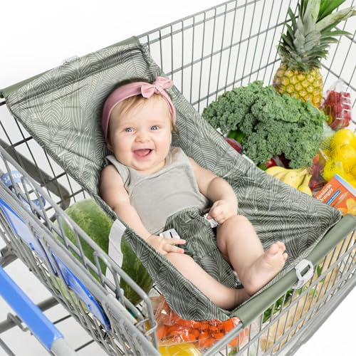 Baby-Einkaufswagen-Hängematte – Kindersitz für Einkaufswagen – passend für die meisten Babyautositze – passend für Standard-Einkaufswagen & ausgewählte Kinderwagen Wagen (50,8–61 cm breit