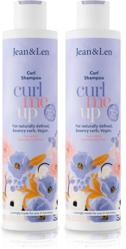 Jean & Len Traumlocken Shampoo Reiswasser & Açaibeere, für lockiges & welliges Haar, verleiht Sprungkraft & Volumen, fruchtiger Beeren-Duft, Haarshampoo, ohne Parabene & Silikone, vegan, 300 ml
