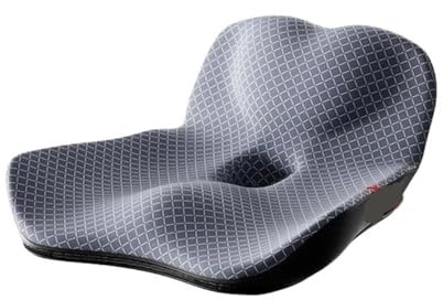 AD-BCrbgen Car Seat Cushion Memory Foam Ergonomic Support Driving Comfort Adult Booster Seat Cushion Elevated Support Lumbar Design Office Chair Car Accessories for Short Adults(Grey)