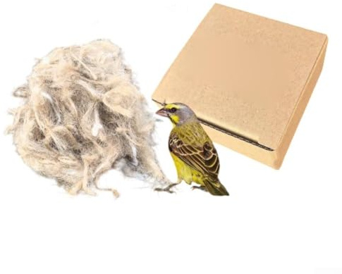 Matériau pour oiseaux en jute et coton pour une expérience de construction confortable des petits animaux de compagnie (40 g)