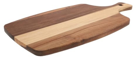 Amosfun Tabla de Cortar de Madera con Mango para Pizza y Carne Bandeja Multiusos para Snacks Frutas Secas y Queso Accesorio Práctico para Horno y Presentación Cocina