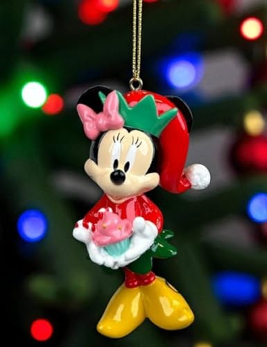 Addobbo Di Natale Personaggio Iconico Con Abito Rosso E Cupcake - Decorazione Albero Natalizio In Resina Colorata E Divertente 10cm