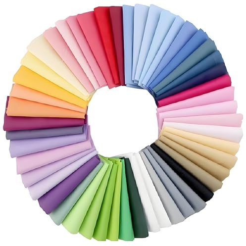 50 PCS 10x10cm Fabric Bundles for Sewing, Squares Precut Cotton Fabrics Patches, Patchwork Mixed Calico Fabric Material for Sewing, Quilting, Dressmaking, Embroidery, DIY Sewing Patterns