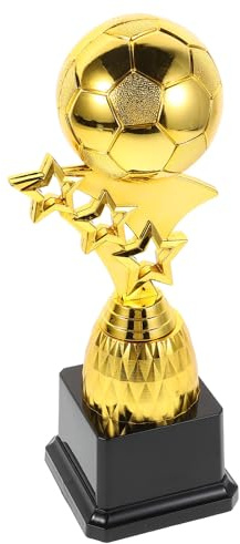Cabilock Coppa Calcio Plastica Dorata Pallone Design Unico, Premio per Competizioni Sportive e Cerimonie, Decorazione Multifunzionale per Ragazzi e Squadre di Calcio Riutilizzabile