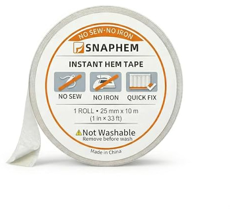 Hemming Tape for Curtains, No-Sew No-Iron - Shorten Too-Long Curtains