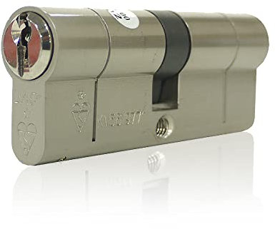 UAP 1-Star Euro Cylinder Lock with Anti-Snap & Anti-Drill Technology - Door Lock Cylinder with 3 Keys - Security for Home & Office, Door Barrel with Kitemark Rating (100mm 50/50) (Nickel)