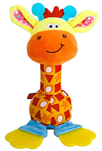 HUADADA Baby Rattles Toys Newborn First Rattle Toys - Giraffe Baby Sensory Rattle, Fun, Interactive, & Colourful Rattles Plush Toys for Babies Infant Girls Boys 3 6 9 12 Months Baby Gift
