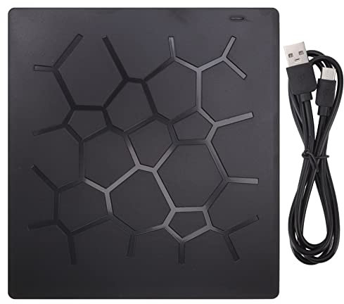 Unidad de DVD Externa, Grabadora de CD de DVD 6 en 1 Tipo C USB3.0, Grabadora de DVD USB Compatible para Grabar Música, Instalación de Juegos, Copia de Seguridad de Datos, para Computadoras Portátiles